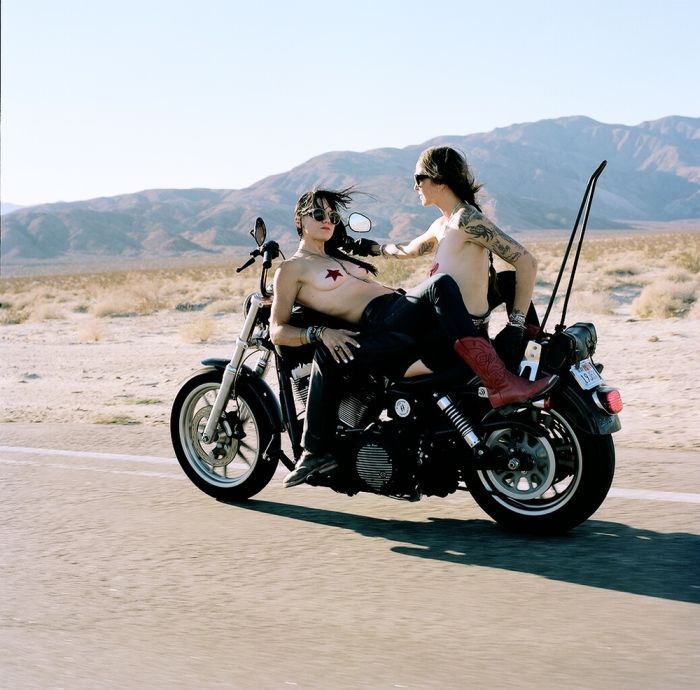 Girls on a motorcycle in Malang