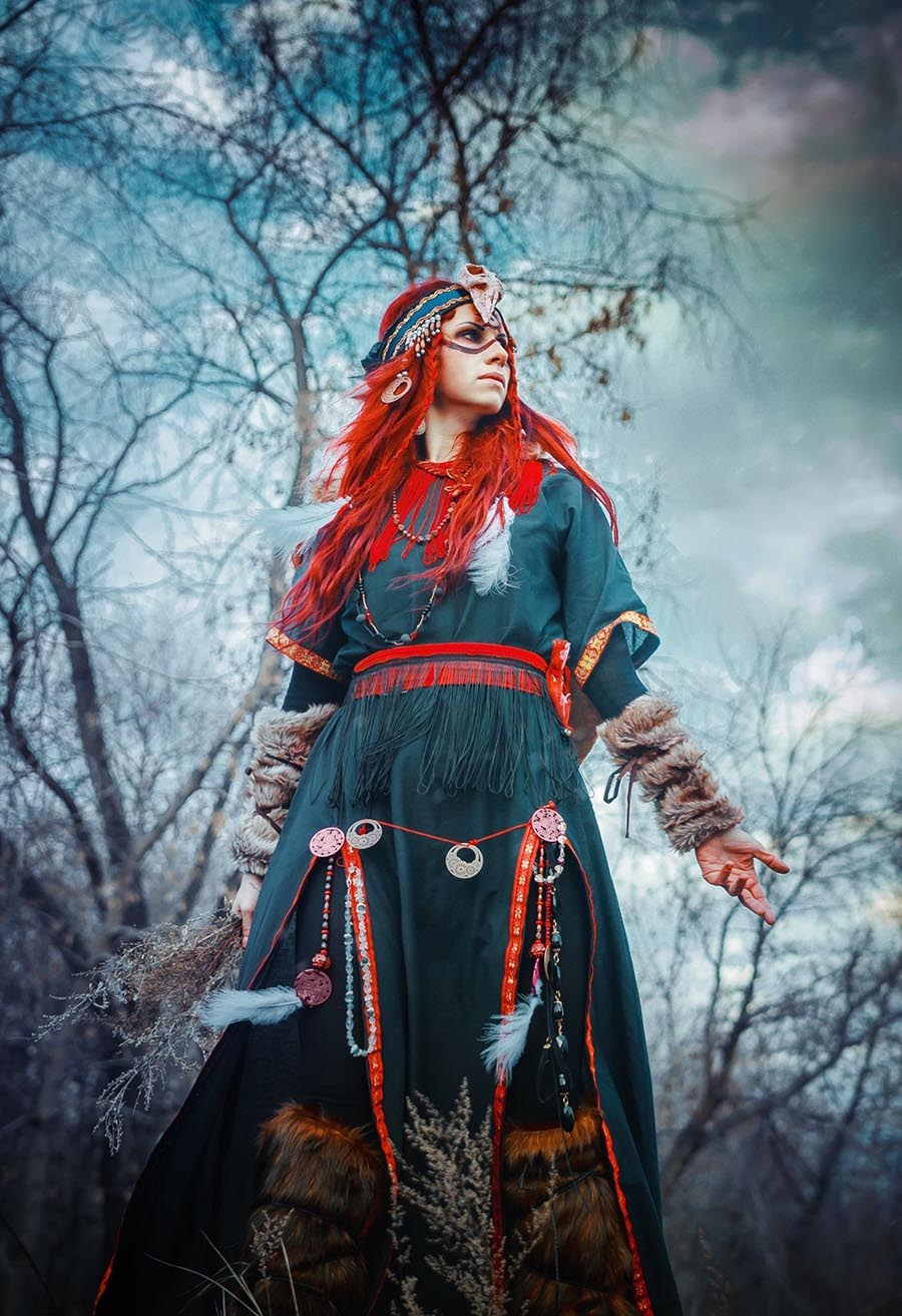 Girls in Slavic costumes underwear in Malang