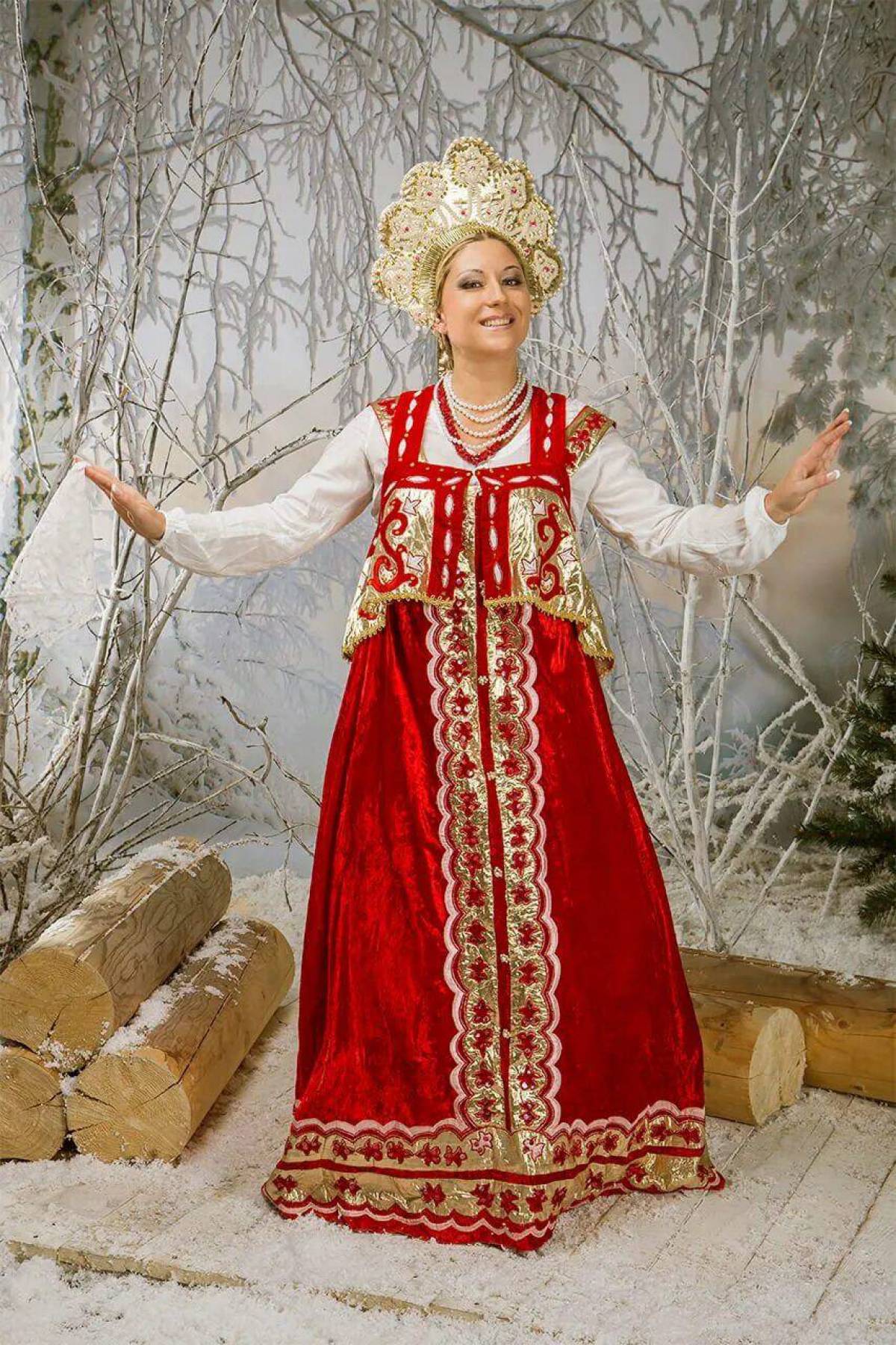 Girls in Slavic costumes in Malang